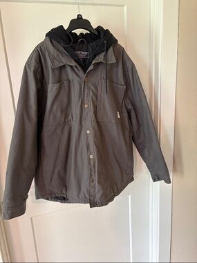 Classic Bass Creek Men's Hooded Field Jacket - Charcoal Gray